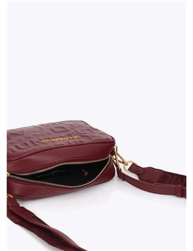 Bolso Macuto Grabado Granate