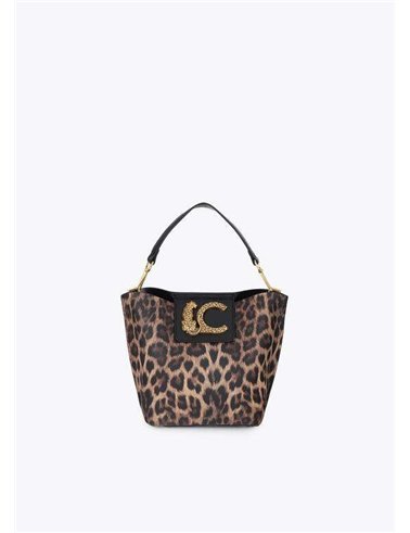 Bolso Cubo Animal Print Leopardo