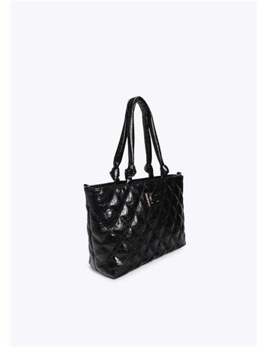 Bolso Shopper Acolchado Negro