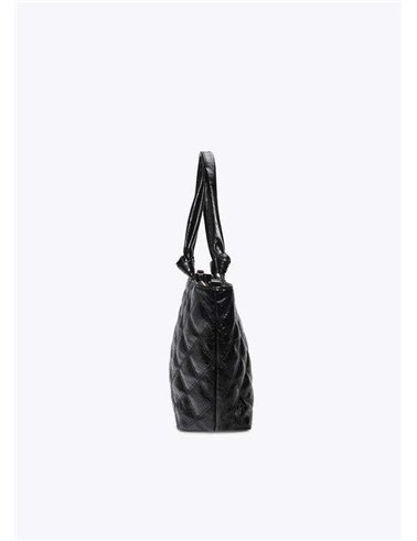 Bolso Shopper Acolchado Negro