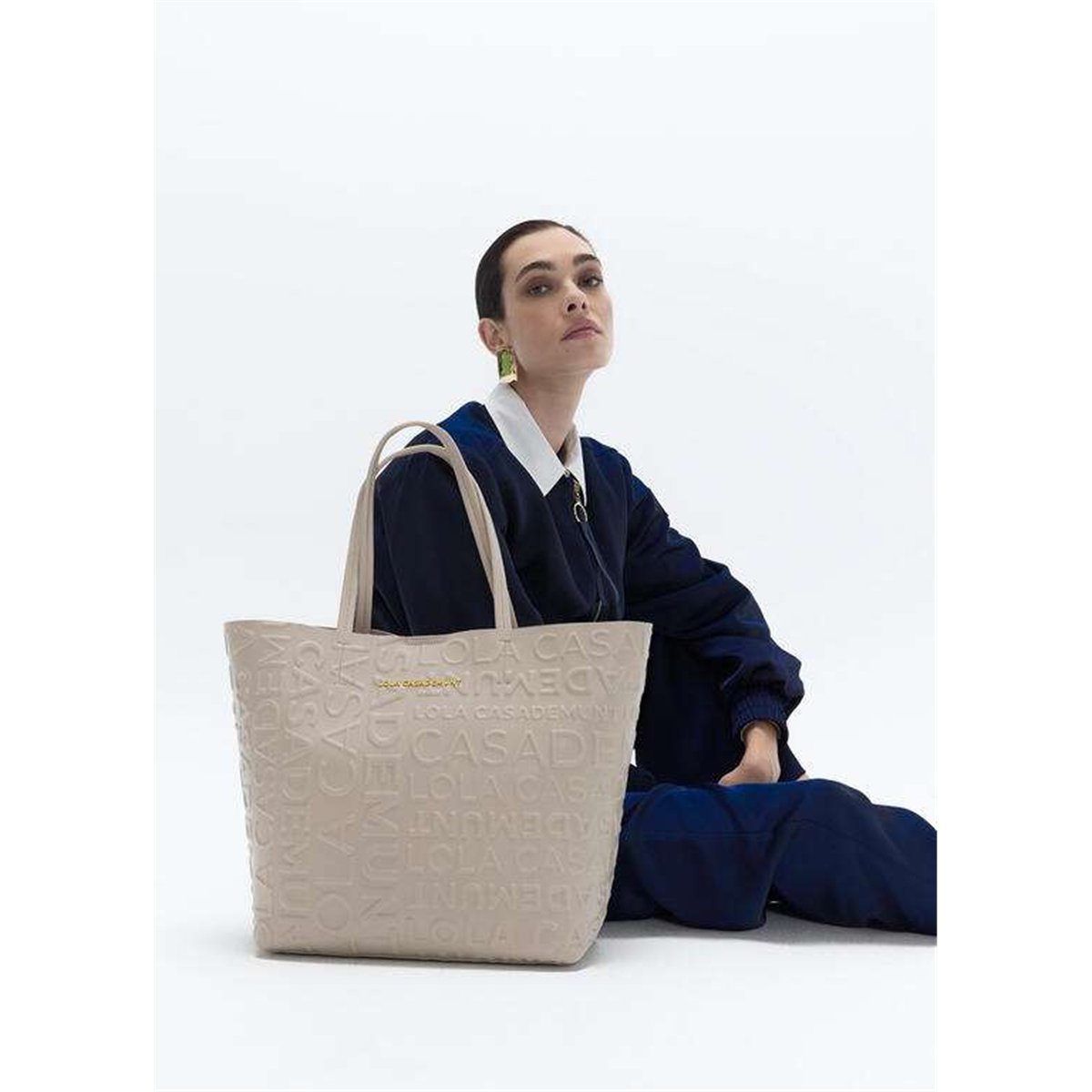 Bolso Shopper Grabado Negro Bolso Shopper Grabado Negro
