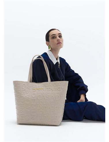 Bolso Shopper Grabado Negro
