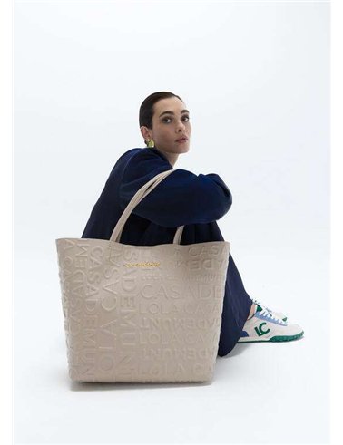 Bolso Shopper Grabado Negro